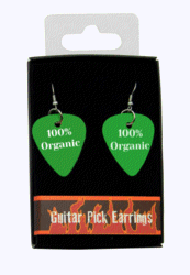 100% Organic Guitar Pick Earrings